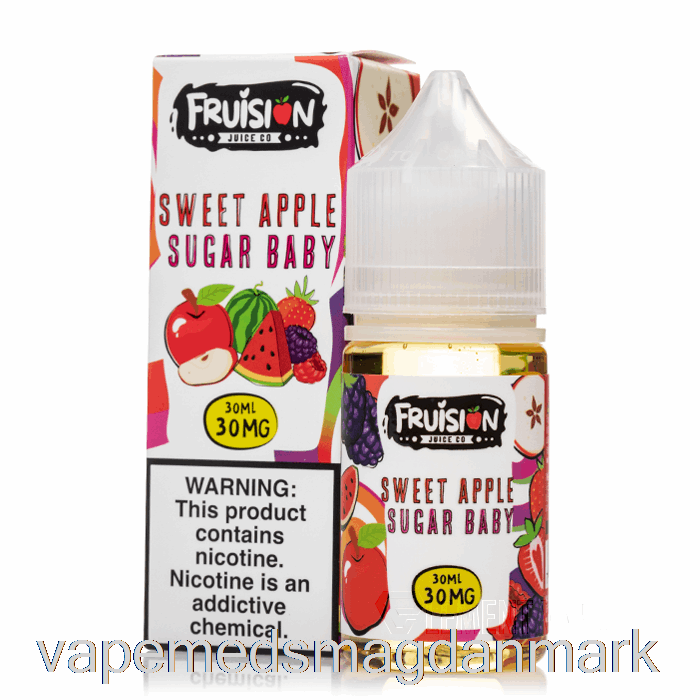 Vape Uden Nikotin Sød æblesukker Baby - Frugtsalte - 30ml 30mg